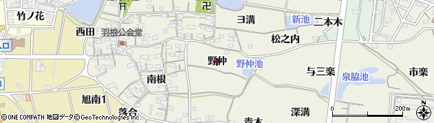 愛知県知多市金沢（野仲）周辺の地図