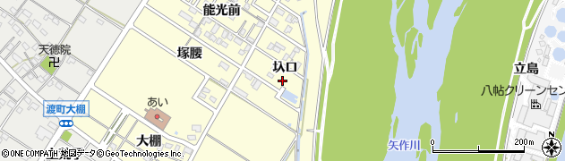 愛知県岡崎市渡町（圦口）周辺の地図