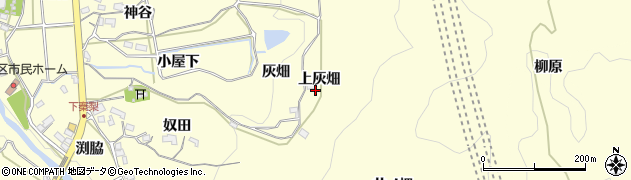 愛知県岡崎市秦梨町上灰畑周辺の地図