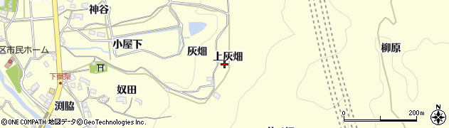 愛知県岡崎市秦梨町（上灰畑）周辺の地図