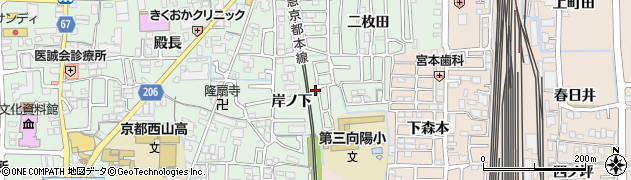京都府向日市寺戸町（岸ノ下）周辺の地図