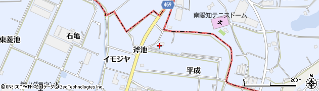愛知県阿久比町（知多郡）板山（獅子渡）周辺の地図