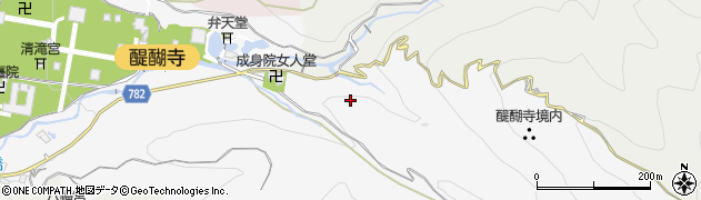 京都府京都市伏見区醍醐南谷周辺の地図