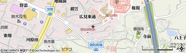 愛知県岡崎市欠町広見東通8周辺の地図
