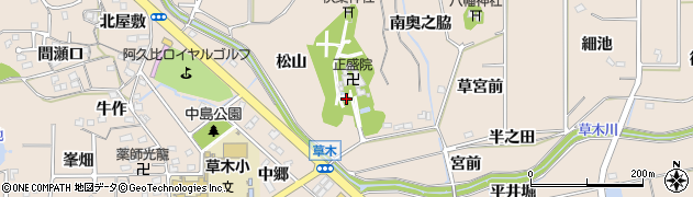 愛知県知多郡阿久比町草木草出口6周辺の地図