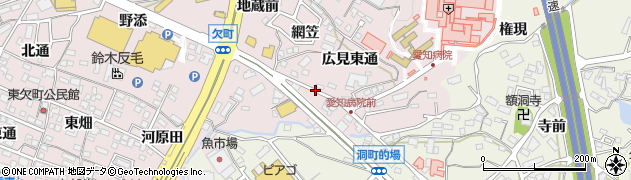 愛知県岡崎市欠町広見西通周辺の地図