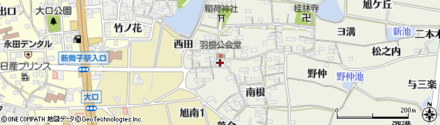 愛知県知多市金沢北根46周辺の地図