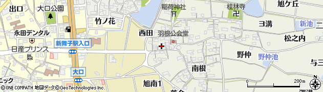 愛知県知多市金沢北根40周辺の地図