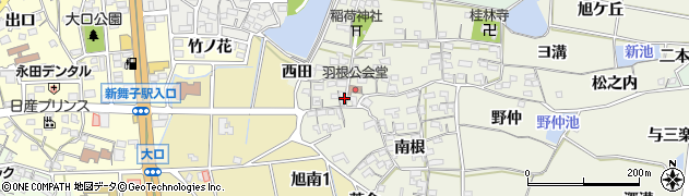愛知県知多市金沢北根44周辺の地図