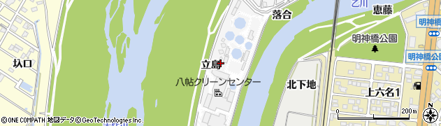 愛知県岡崎市八帖南町立島周辺の地図