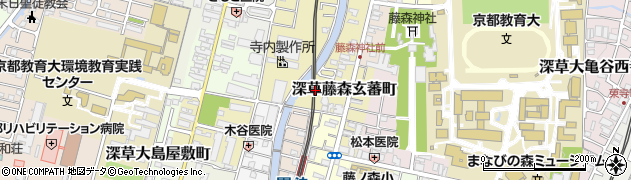 京都府京都市伏見区深草藤森玄蕃町周辺の地図