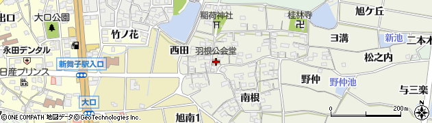 愛知県知多市金沢北根47周辺の地図