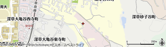京都府京都市伏見区深草大亀谷大谷町17周辺の地図