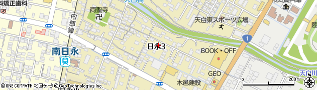 三重県四日市市日永周辺の地図