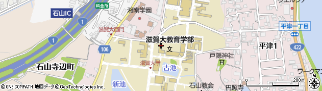 滋賀大学　大津キャンパス周辺の地図