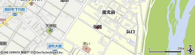 愛知県岡崎市渡町（塚腰）周辺の地図