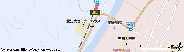 愛知県新城市富栄（大下貝津）周辺の地図