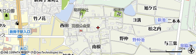 愛知県知多市金沢北根86周辺の地図