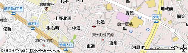 愛知県岡崎市欠町北通19周辺の地図