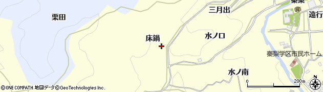 愛知県岡崎市秦梨町（床鍋）周辺の地図