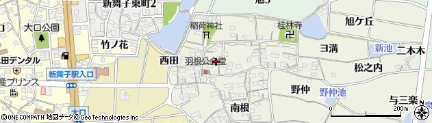 愛知県知多市金沢北根52周辺の地図