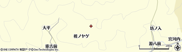 愛知県岡崎市蓬生町（椎ノヤゲ）周辺の地図