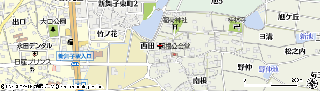 愛知県知多市金沢北根59周辺の地図