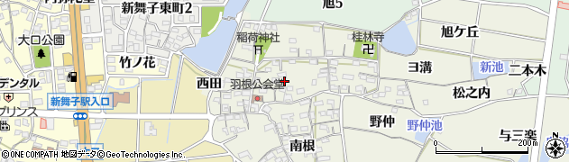 愛知県知多市金沢北根80周辺の地図