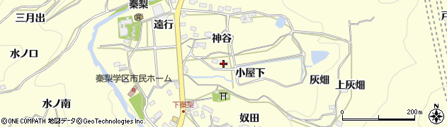 愛知県岡崎市秦梨町小屋下周辺の地図