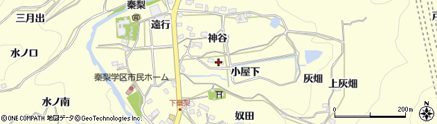愛知県岡崎市秦梨町（小屋下）周辺の地図