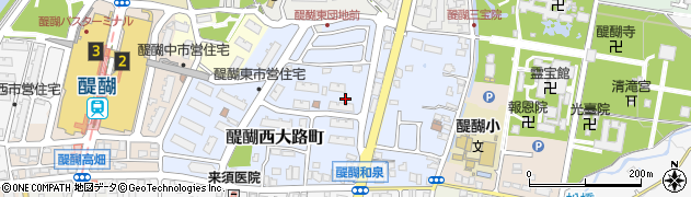 京都府京都市伏見区醍醐西大路町周辺の地図