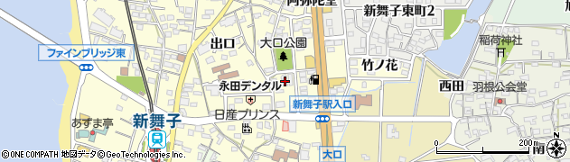 愛知県知多市新舞子大口周辺の地図