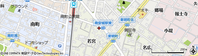 愛知県安城市安城町極楽坊周辺の地図