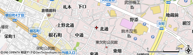 愛知県岡崎市欠町北通2周辺の地図
