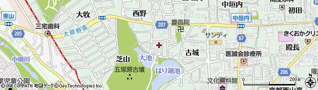 京都府向日市寺戸町（西野）周辺の地図