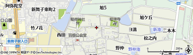愛知県知多市金沢北根91周辺の地図