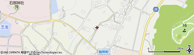 兵庫県加西市別所町周辺の地図