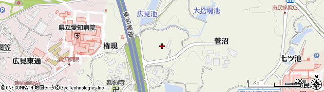 愛知県岡崎市洞町（東奥洞）周辺の地図