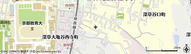 京都府京都市伏見区深草大亀谷大谷町4周辺の地図