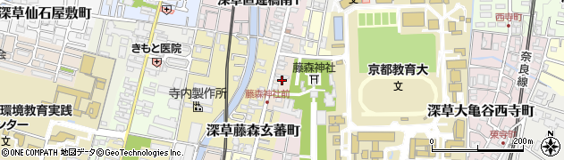 京都府京都市伏見区深草直違橋片町周辺の地図