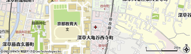 京都府京都市伏見区深草大亀谷西寺町41周辺の地図