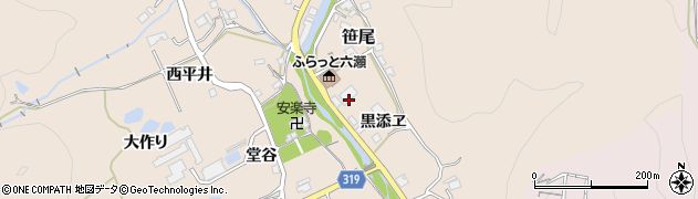 兵庫県猪名川町（川辺郡）笹尾（黒添ヱ）周辺の地図