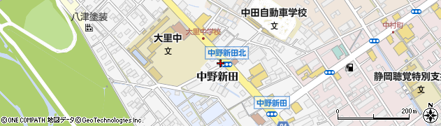 静岡県静岡市駿河区中野新田周辺の地図