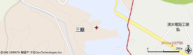 兵庫県佐用町（佐用郡）三原周辺の地図