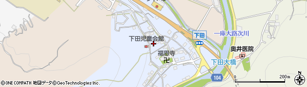 大阪府豊能郡能勢町下田周辺の地図