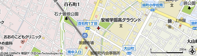 森永安城南ミルクセンター周辺の地図