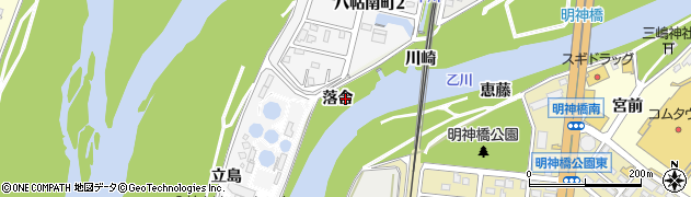 愛知県岡崎市八帖町落合周辺の地図