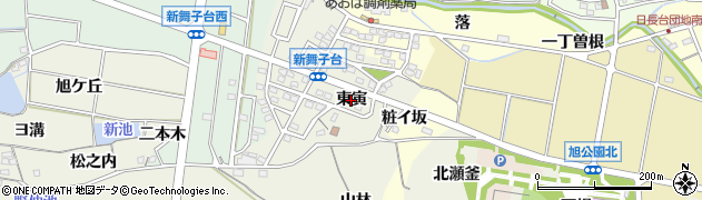愛知県知多市金沢（東寅）周辺の地図