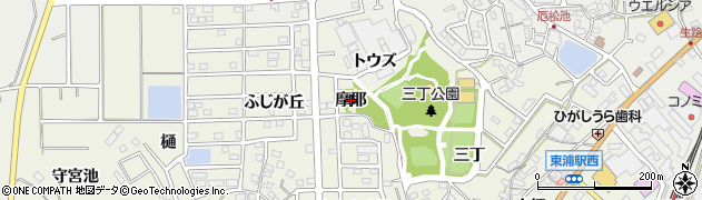 愛知県東浦町（知多郡）藤江（摩耶）周辺の地図