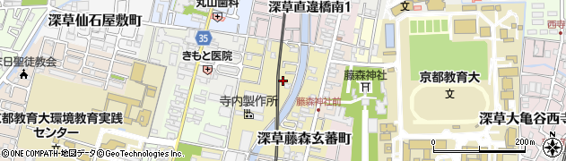 京都府京都市伏見区深草十九軒町周辺の地図
